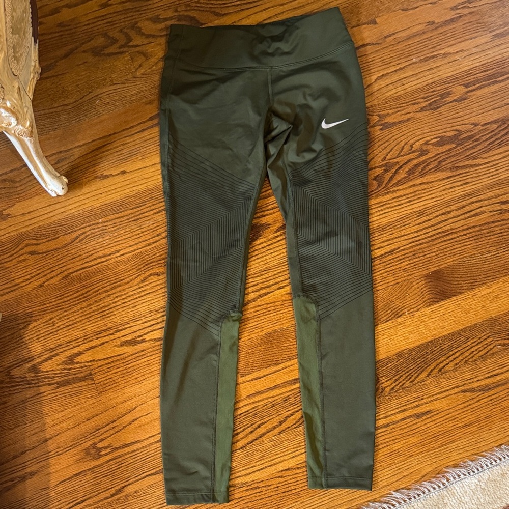 Nike Dark Green Performance Dri Fit Leggings
